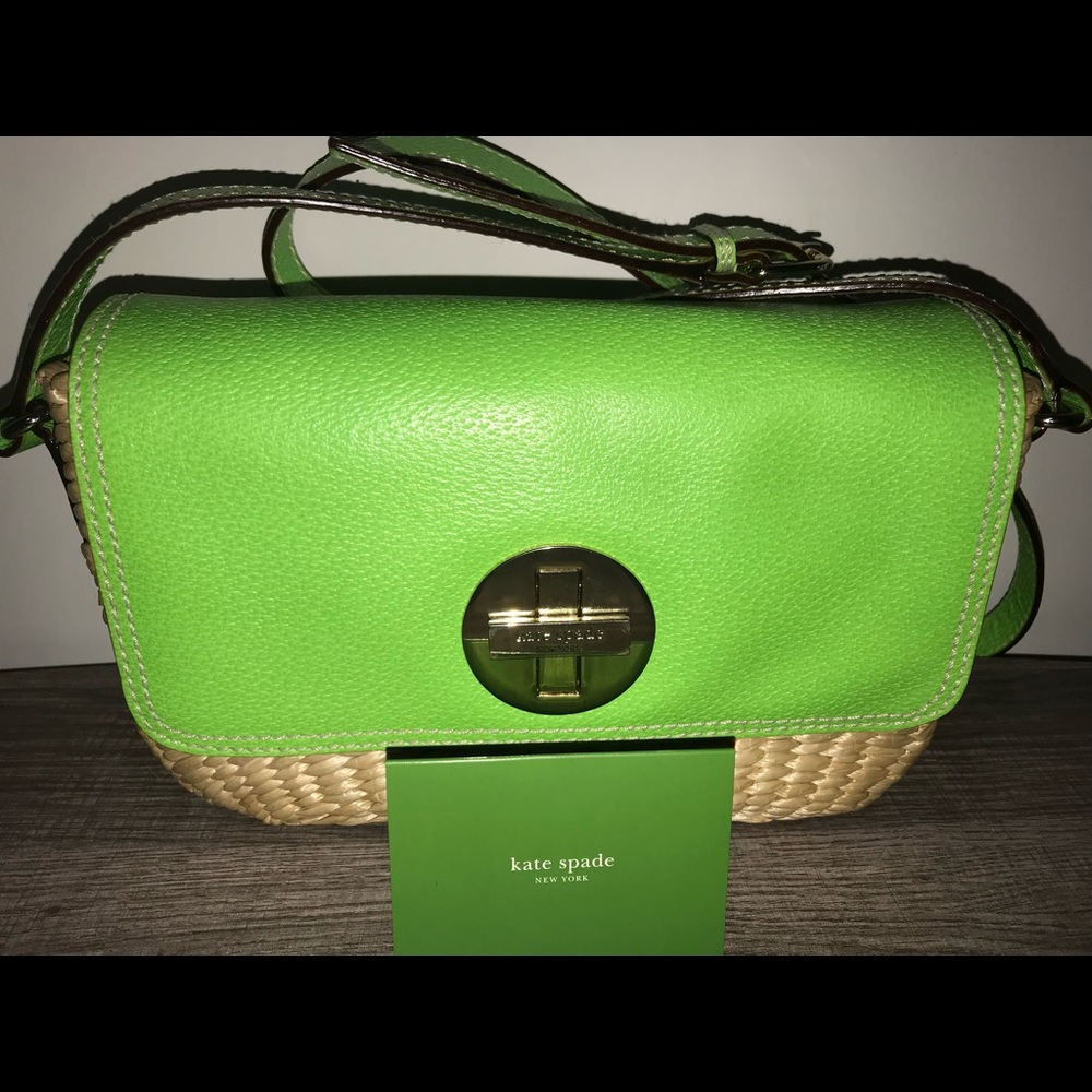 💎 KATE SPADE Lime Green basket purse💎Authentic
